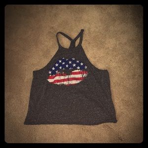 Women’s cropped halter top
